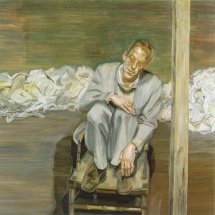 Red-haired man on a chair 1962/63 Oil on canvas 36 x 36 in. (91.5 x 91.5 cm) Private collection